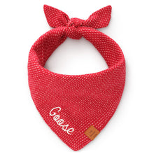 Load image into Gallery viewer, Berry Stitch Flannel Dog Bandana