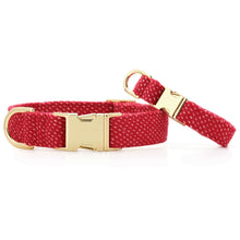 Load image into Gallery viewer, Berry Stitch Flannel Dog Collar