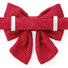 Load image into Gallery viewer, Berry Stitch Flannel Lady Bow Collar