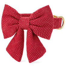 Load image into Gallery viewer, Berry Stitch Flannel Lady Bow Collar
