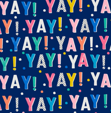 Load image into Gallery viewer, Birthday Yay Navy Dog Bandana