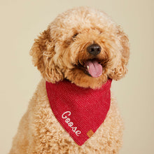 Load image into Gallery viewer, Berry Stitch Flannel Dog Bandana