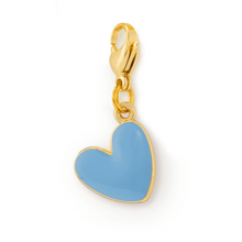 Load image into Gallery viewer, Blue Heart Collar Charm