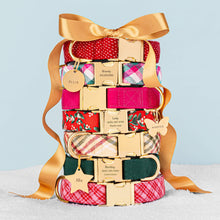 Load image into Gallery viewer, Berry Stitch Flannel Dog Collar